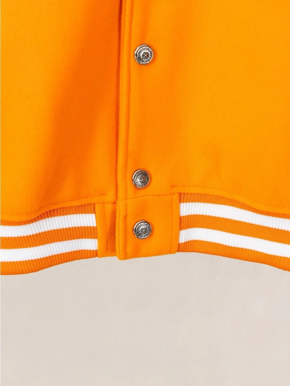 Chrome Hearts Orange and Blue Varsity Jacket